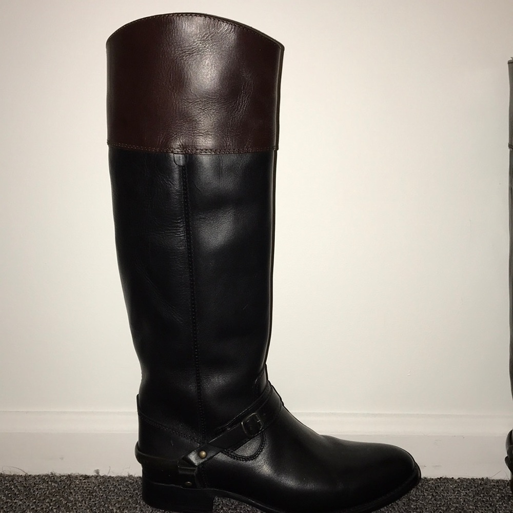 Frye Two Tone Leather Riding Boots